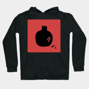 Bold pomegranate on red Hoodie